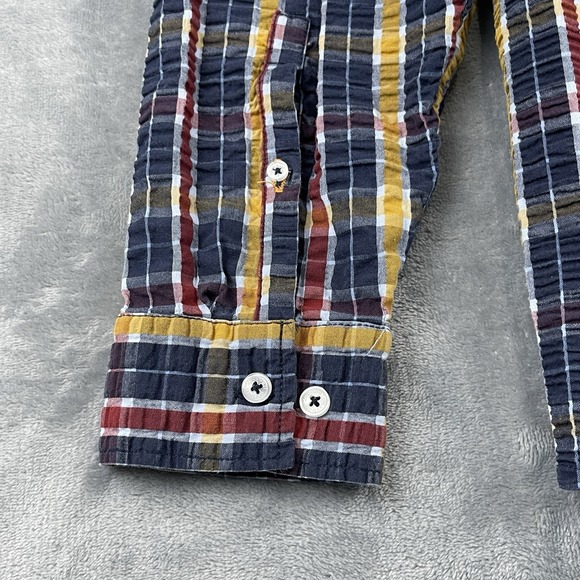 Carbon 2 Cobalt multicolor textured cotton shirt men's size Medium Nice - Picture 4 of 9